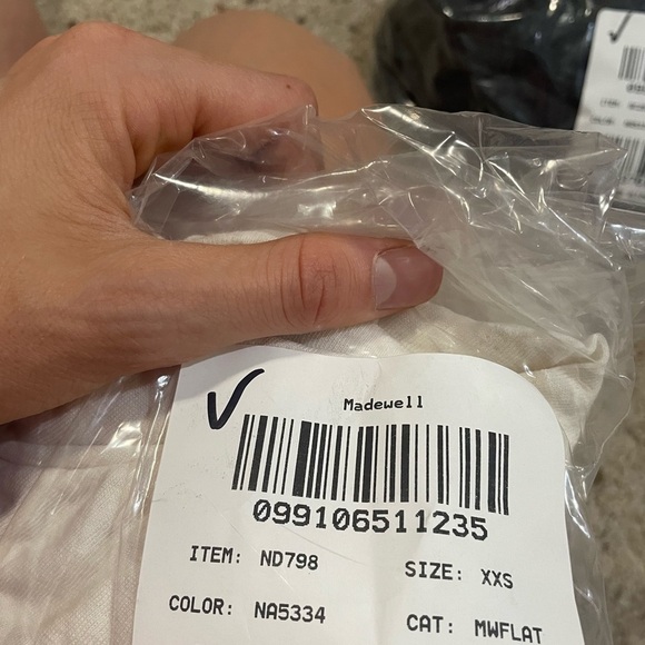 Madewell linen blend u scoop tee shirt lighthouse - Picture 2 of 2